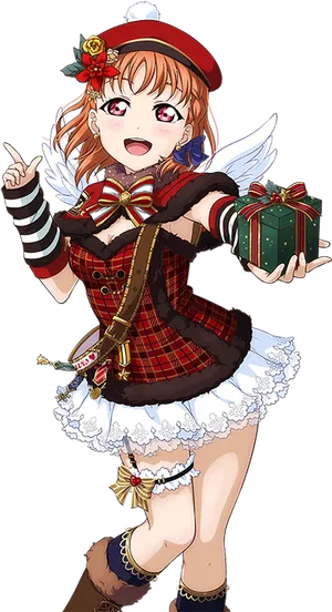 红色款连衣裙女孩卡通