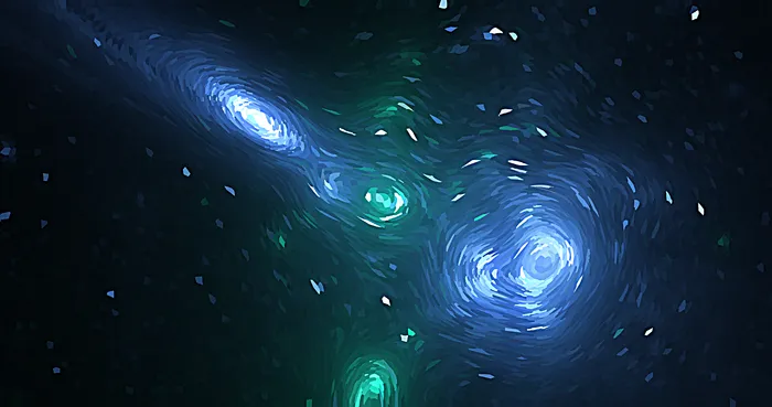 梵高星空质感的太空宇宙底纹背景