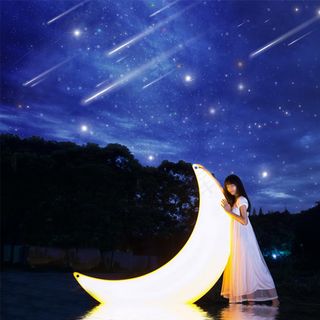 流浪的月亮和繁密的星辰姗姗来迟。