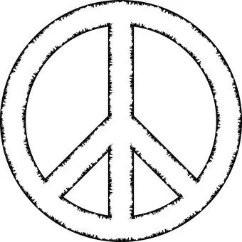 和平符号 PNG免抠(340x340)