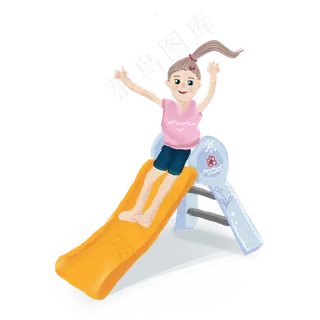 儿童节小孩玩耍 