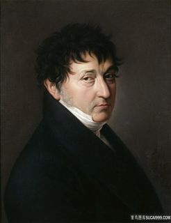 黑衣男士肖像油画