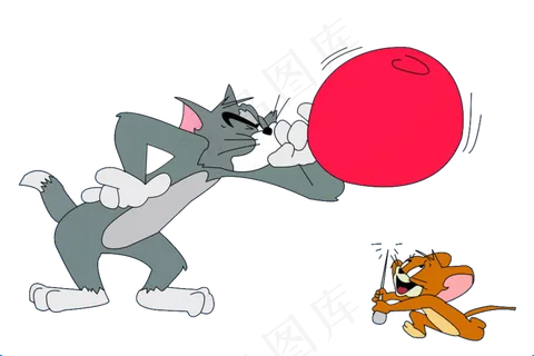 彩色动漫猫和老鼠图片