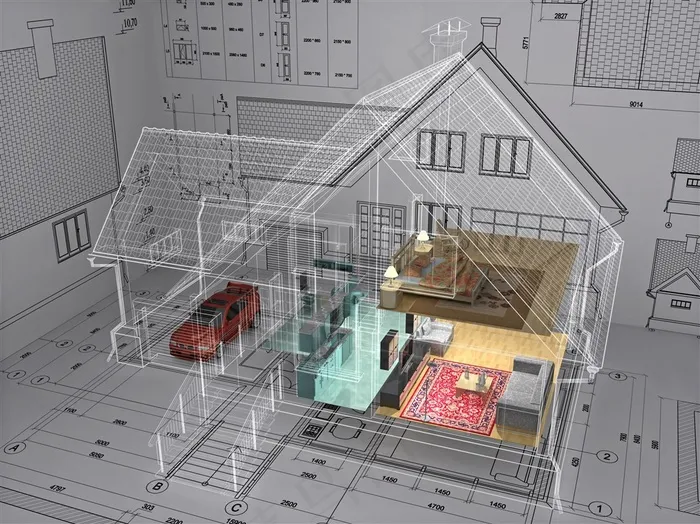 精美3D房子模型设计高清图片