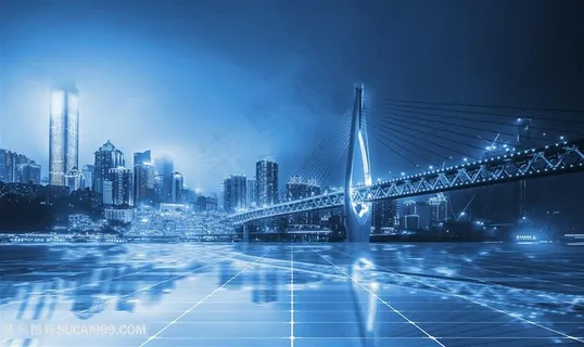 夜空下水面倒影中的城市 夜空下水面倒影中的城市