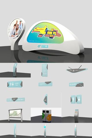 全套商业场景导航导视牌