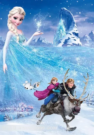 冰雪公主与骑鹿飞奔的人电影冰雪大冒险海报