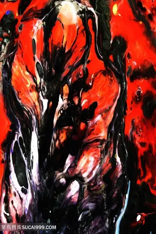 抽象水彩时尚艺术油画挂画