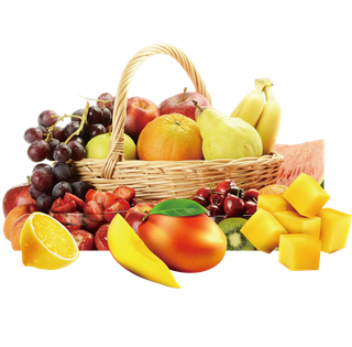 免抠一篮子水果元素