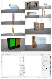 新中式企业导视系统导视牌设计