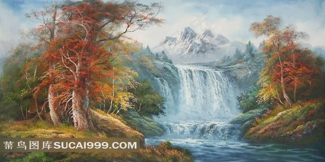 山林间的瀑布 山林间的瀑布