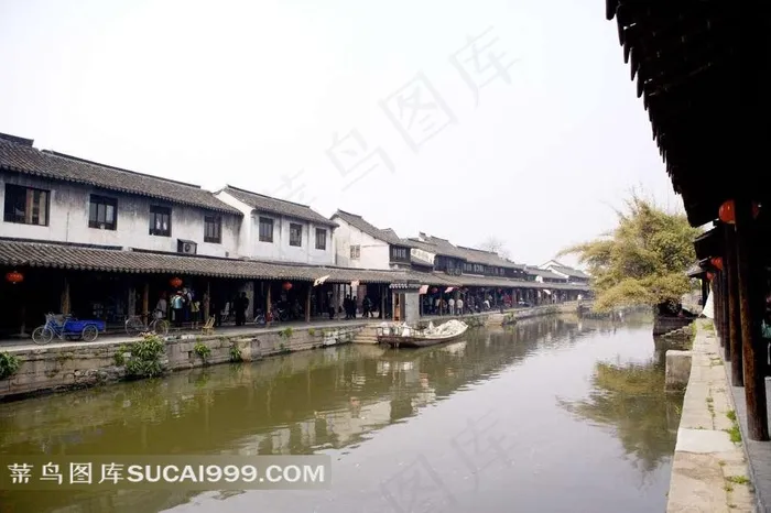 苏州周庄同里水乡美景素材