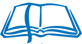 蓝色书本线条图形简笔少儿兴趣班