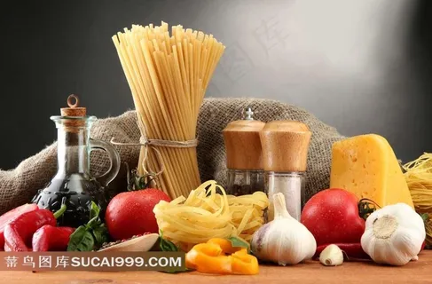 蔬菜面条摄影图