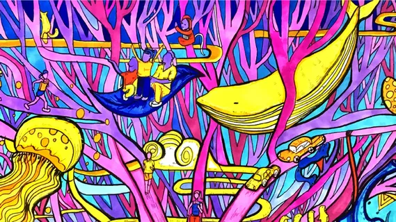 卡通涂鸦街头彩色墙绘壁纸插画儿童创意嘻哈漫画图集AI素材 卡通涂鸦街头彩色墙绘壁纸插画儿童创意嘻哈漫画图集AI素材