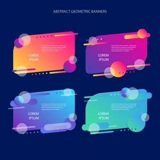 渐变形状科技装饰元素