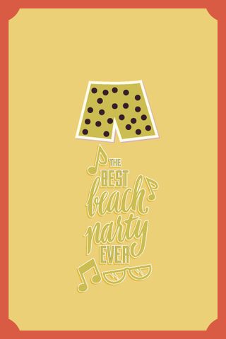 夏天海报矢量插画扁平风格