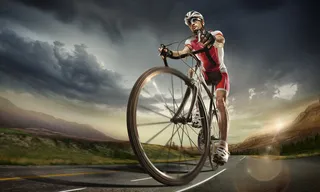 骑行自行车骑手