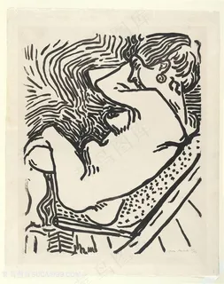 马蒂斯线描裸体美女插画 马蒂斯线描裸体美女插画