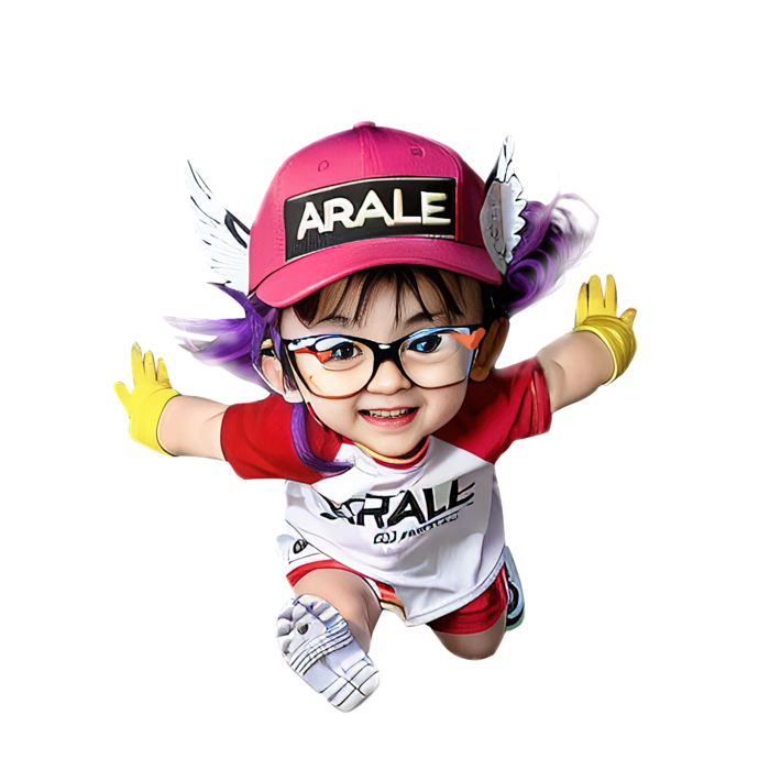 打扮成阿拉蕾的孩子可商用免扣素材