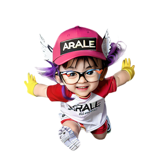 打扮成阿拉蕾的孩子可商用免扣素材