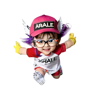 打扮成阿拉蕾的孩子可商用免扣素材