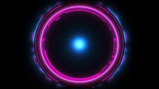 光圈彩色荧光色科技黑暗背景