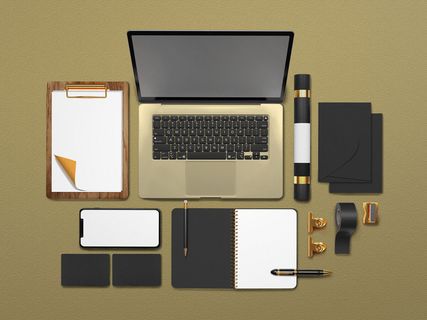 设计办公室品牌标志样机素材