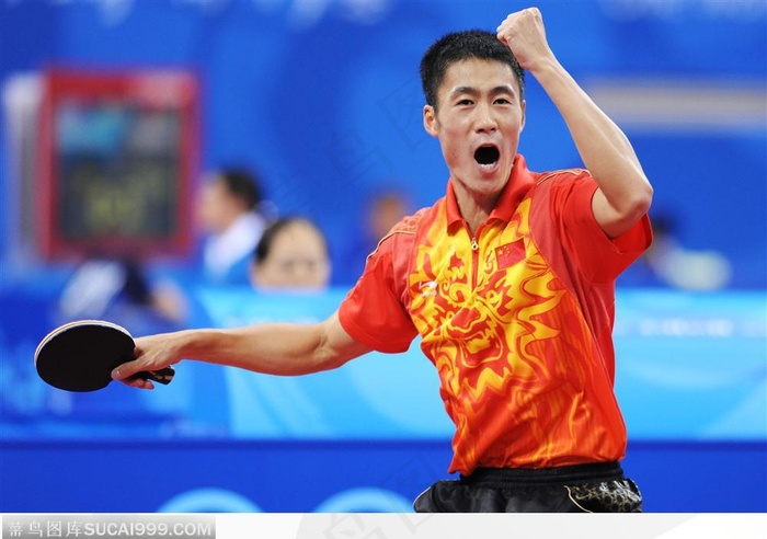 乒乓球精彩瞬间-王励勤