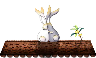 兔子屋顶卡通