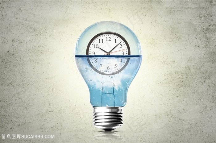 时间灯泡创意广告
