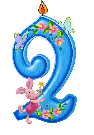 数字2蓝色