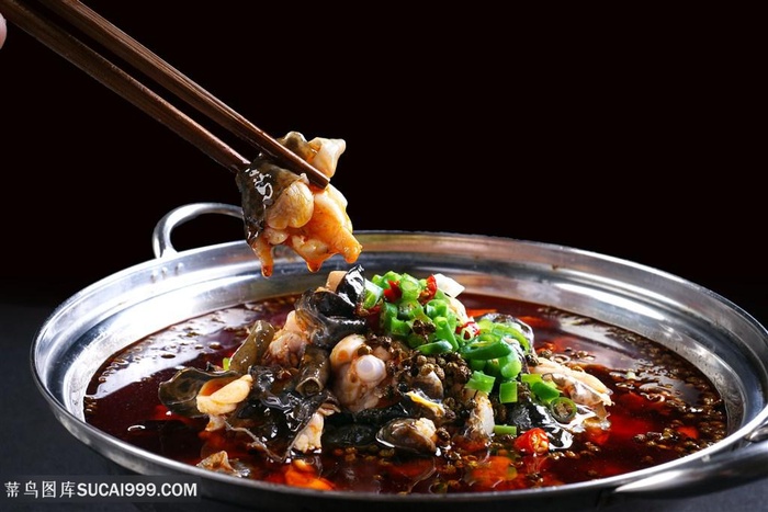麻香蛙中华美食摄影图
