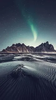 绿色极光壁纸图片