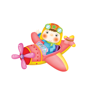 开飞机卡通简笔