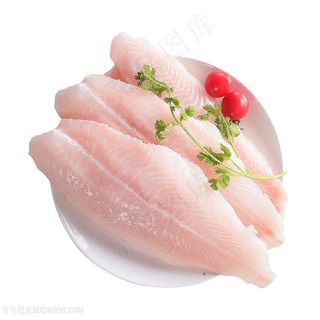 高清巴沙鱼柳无骨鱼片