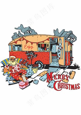 圣诞老人度假 房车旅行