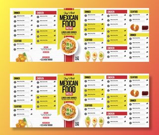 设计英文食物菜单素材