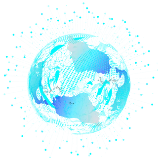 科技地球互联网科技线条立体矢量素材png