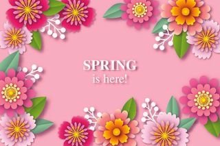 欢迎春天到花开风景