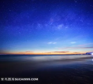 蓝天白云大海图片