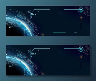 商务科技感数码高科技世界背景