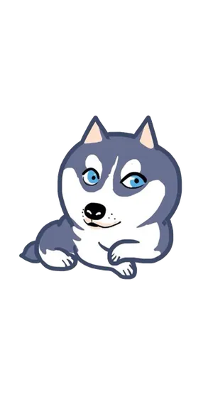 哈士奇卡通搞怪