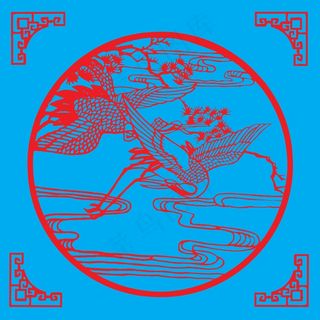 鹤剪纸 剪纸风元素