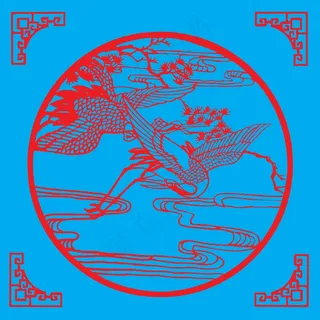 鹤剪纸 剪纸风元素