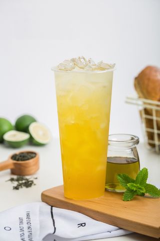 奶茶照片拍摄果汁柠檬薄荷绿茶