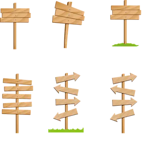 木牌路标旅游景点素材