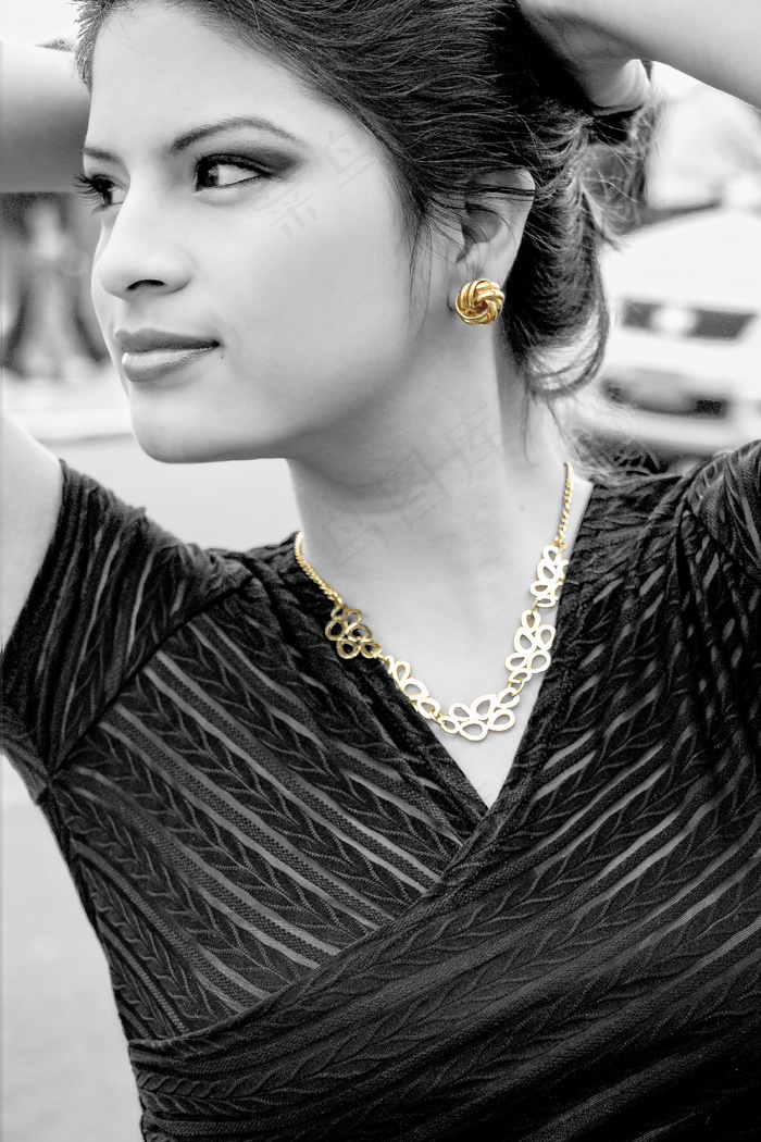 黑白性感少妇图片