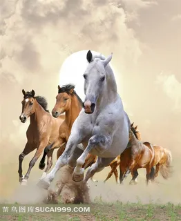 驰骋在草地上马群动态近景摄影高清图片 驰骋在草地上马群动态近景摄影高清图片