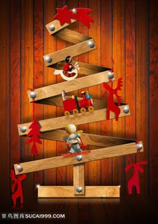 圣诞节圣诞树木纹背景